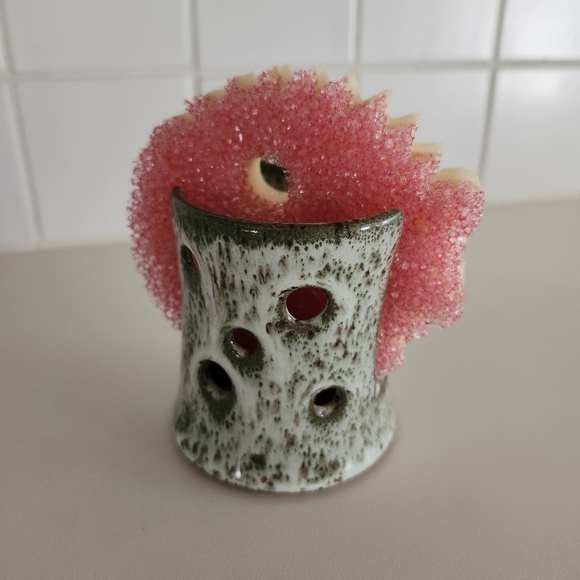 Frog Dish and a scrub daddy Ceramic kitchen sponge holder - Picture 1 of 6